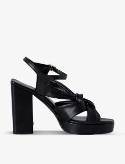 Zadig & Voltaire Forget Me Knot Bow-front Leather Sandals 6 Zadig & Voltaire Forget Me Knot Bow-front Leather Sandals -Manolo Blahnik Store R04204106 NOIR ALT02