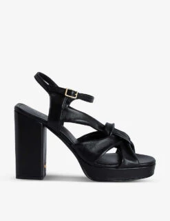 Zadig & Voltaire Forget Me Knot Bow-front Leather Sandals
