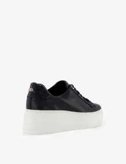 Dune Episode Leather Flatform Low-top Trainers -Manolo Blahnik Store R04208325 BLACKREPTPRINTLEATHER ALT03