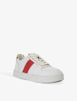 Dune Elysium Contrast-panel Leather Low-top Trainers -Manolo Blahnik Store R04208328 REDLEATHER ALT02